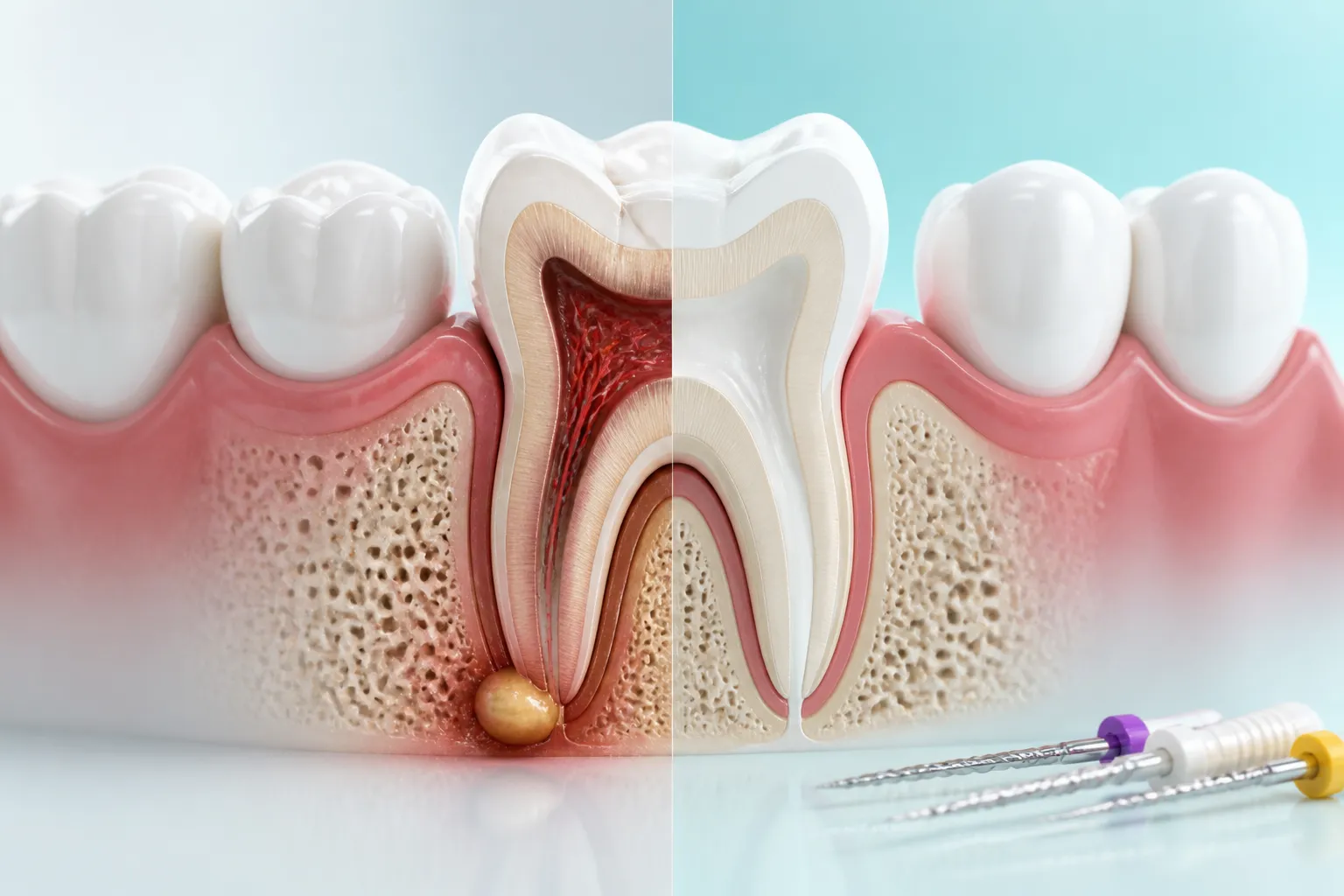 علاج خراج الاسنان بدون خلع